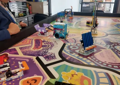 Robots on robotics challenge mat